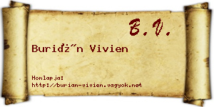 Burián Vivien névjegykártya