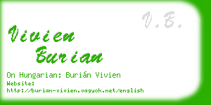 vivien burian business card